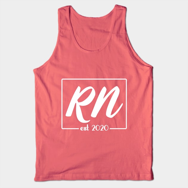 RN regisered nurse 2020 est 2020,nurse graduation gift for nurse Tank Top by mezy